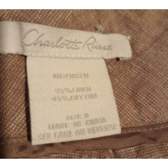 Charlotte Russe Junior's Size 11 Linen Blend Khaki Shorts - Picture 5 of 6